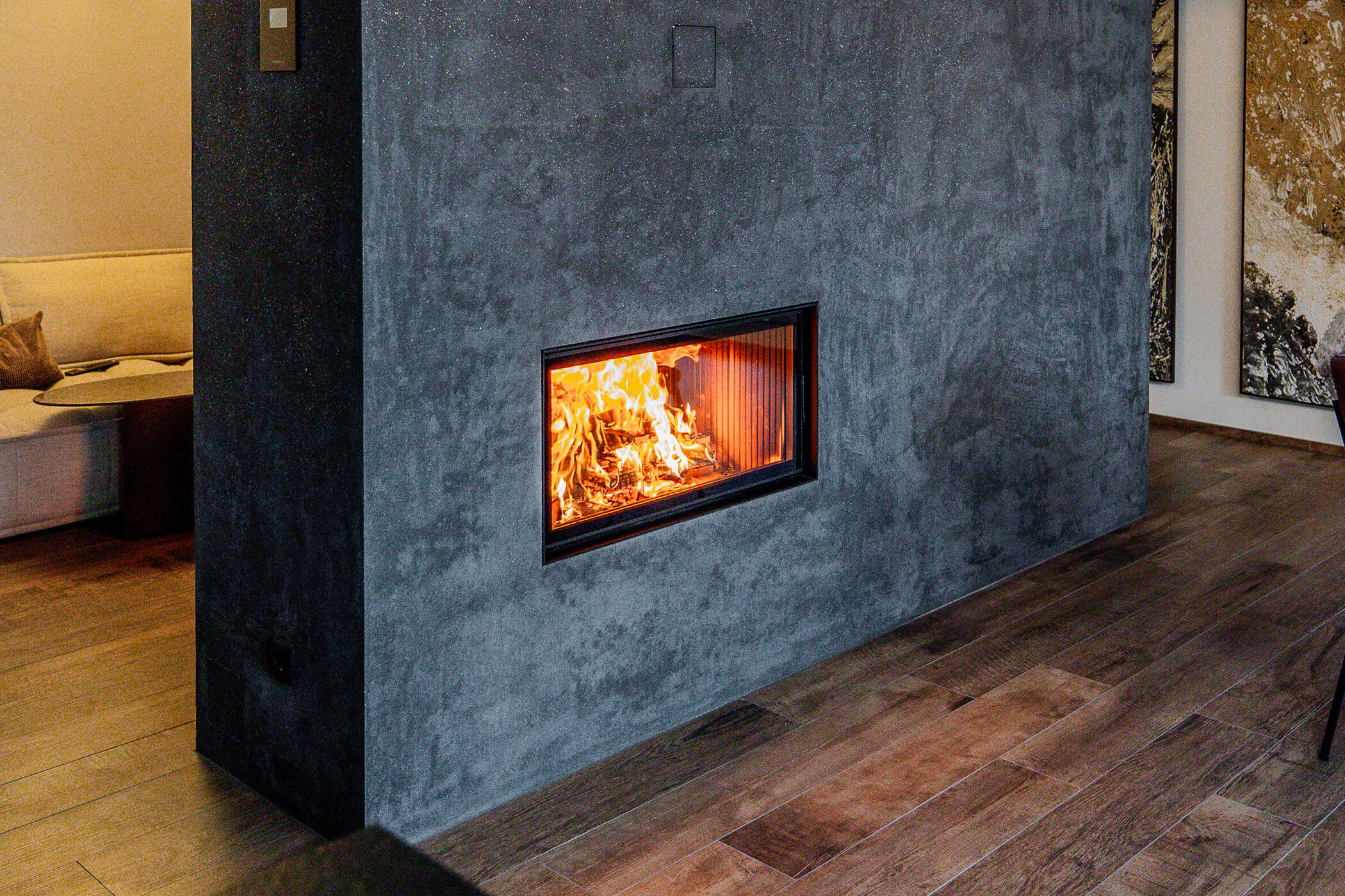 ImmagineB: Vista1 - Caminetto bifacciale